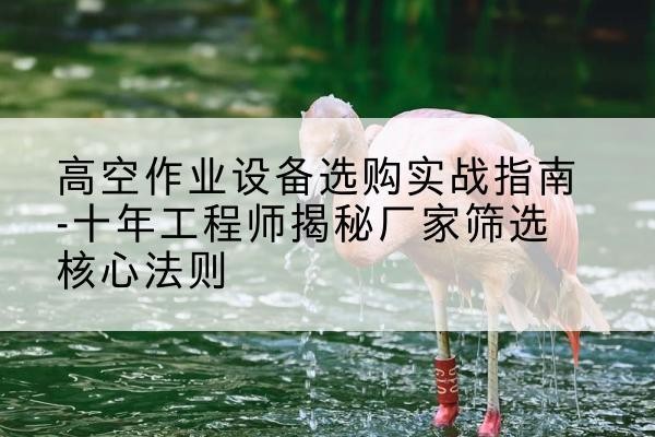 广灵剪叉式升降机厂家-高空作业设备选购实战指南-十年工程师揭秘厂家筛选核心法则