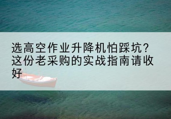 广灵高空作业升降机厂家推荐-选高空作业升降机怕踩坑？这份老采购的实战指南请收好